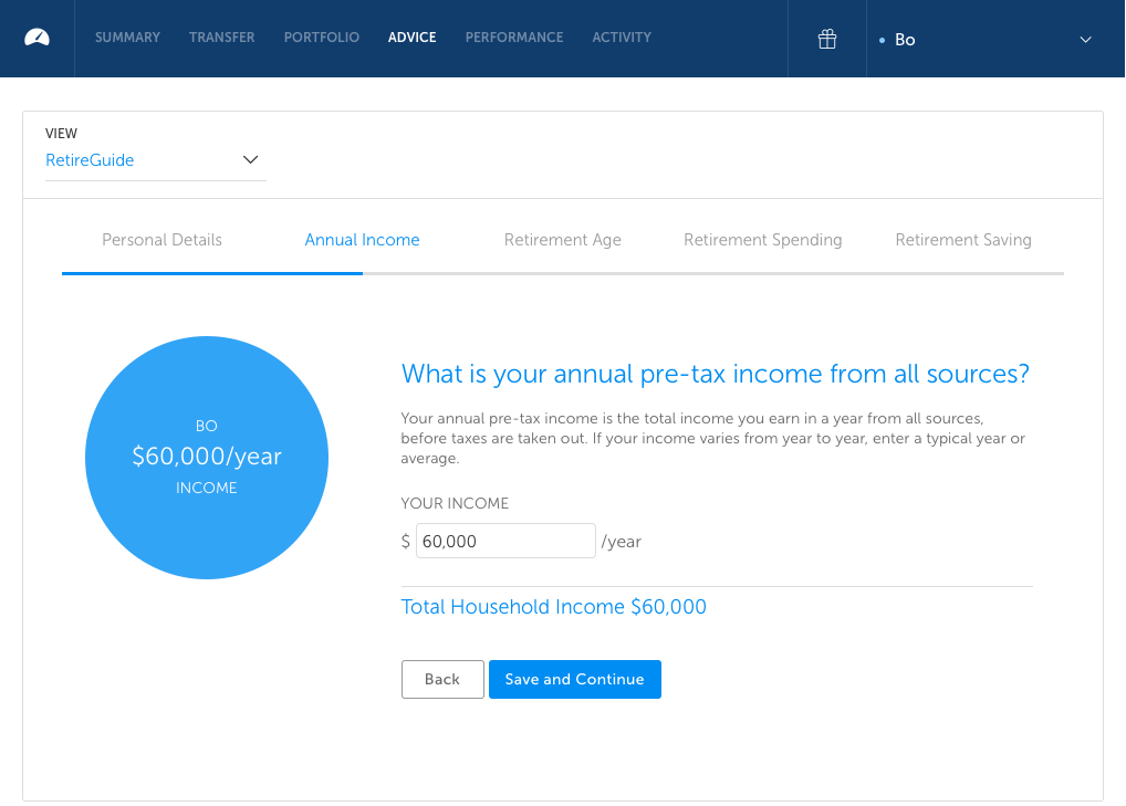 Betterment RetireGuide