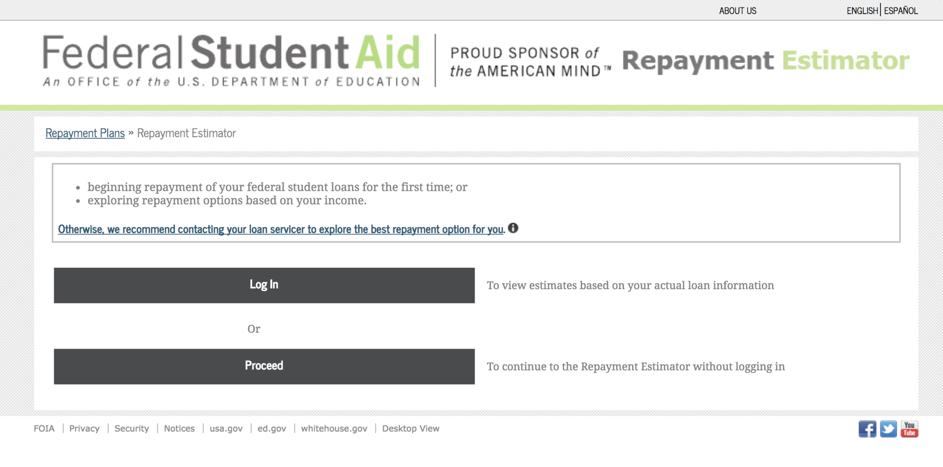 Studentloans Gov Repayment Estimator Walkthrough Future Studentloans Gov Repayment Estimator Walkthrough Future