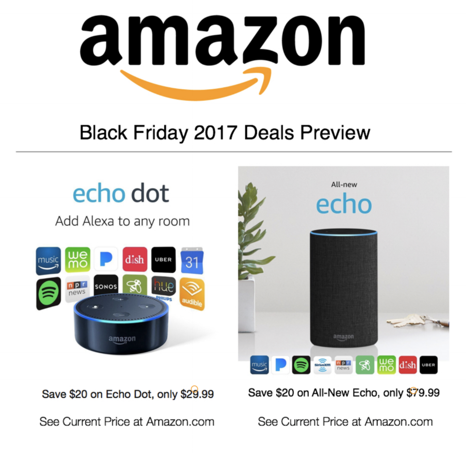 amazon echo dot black friday 2017