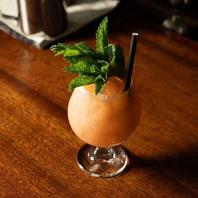 The 🛰️SATELLITE OF LOVE 💕 is a riff on the Tiki classic 🪐Saturn🪐 but ours swaps out the gin for overproof Bourbon &amp; adds a little hibiscus for color 💅
1.75 oz oolong-infused Bourbon
2 tsp passion fruit syrup
2 tsp orgeat
.25 oz falernum
.5 o