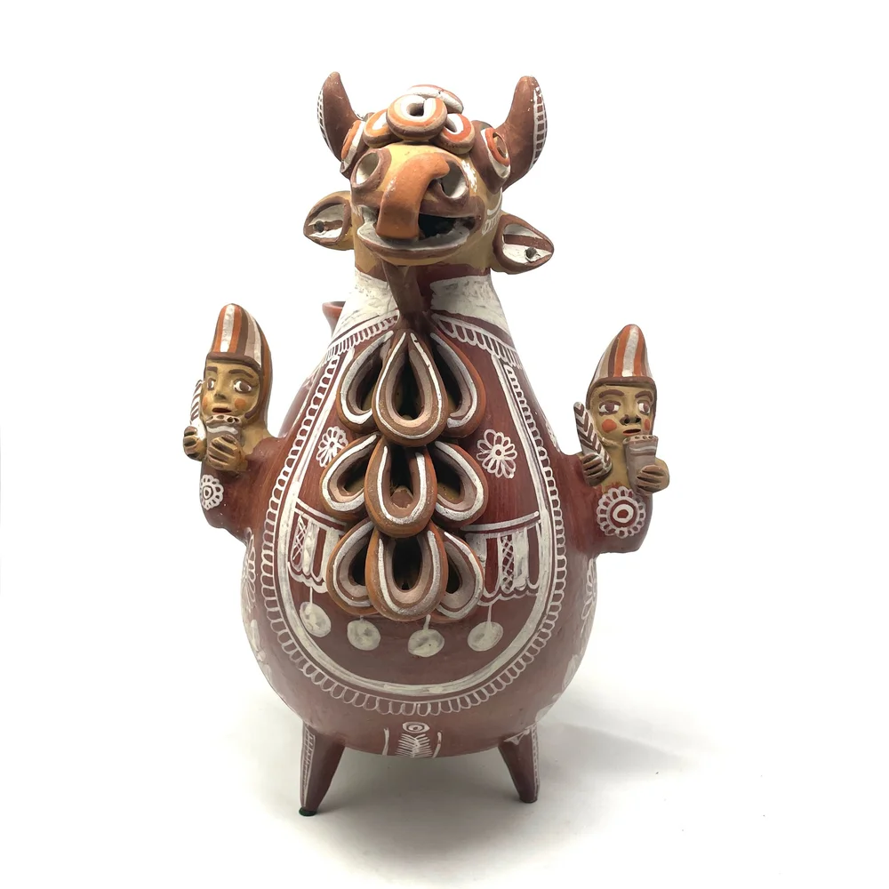 陶器製 ＜TORITO DE PUCARA＞　アンティーク品置物 陶器製 ＜TORITO DE PUCARA＞ アンティーク品置物 - メルカリ