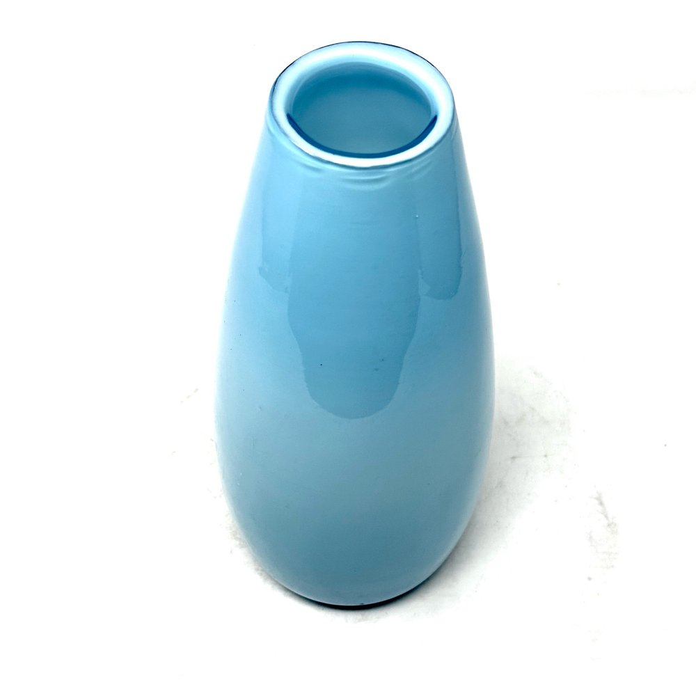 Vintage Murano Cased Opaline Glass Vase — Scout Living