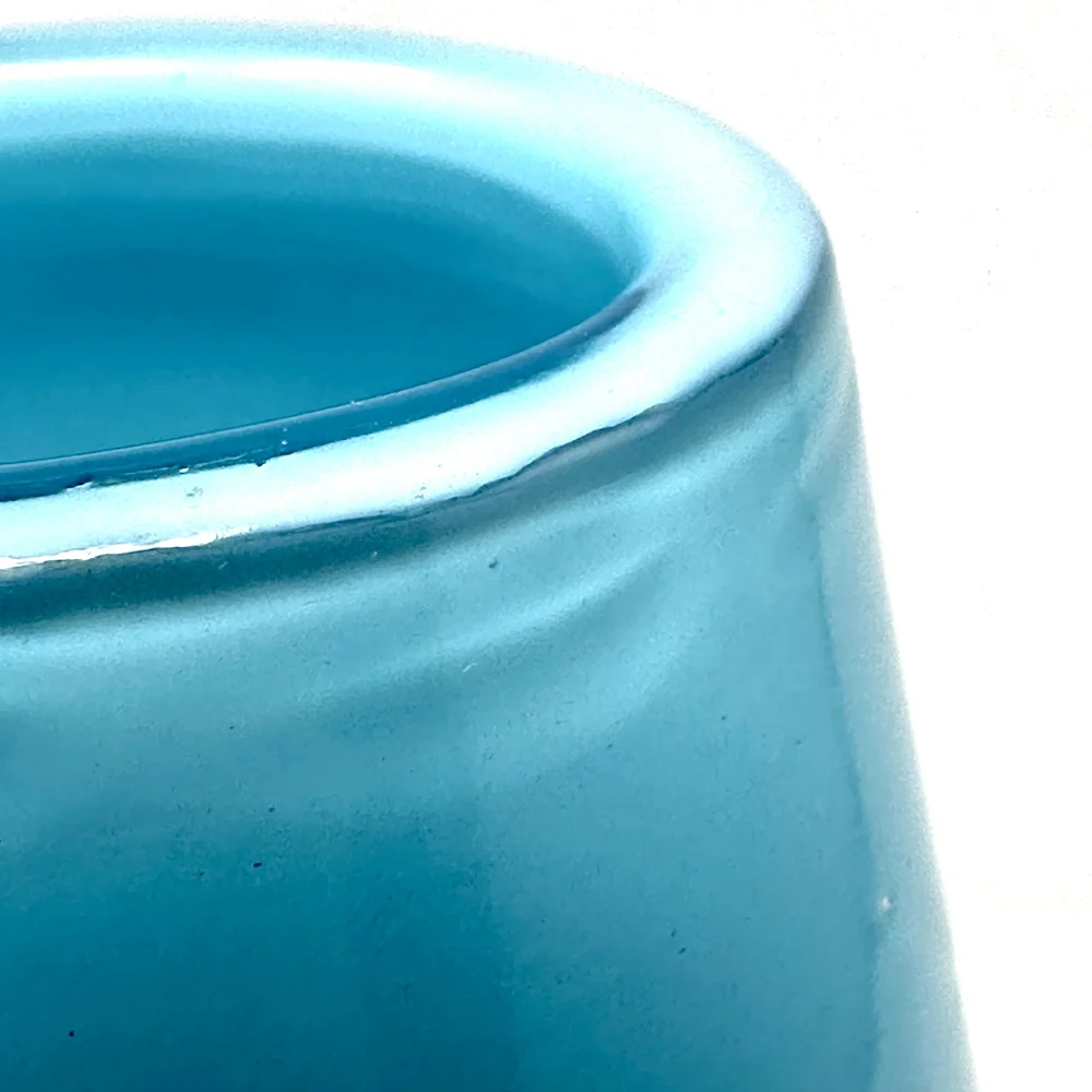MURANO OPALINE FERRO オパーリン ハンドペイント 宝石箱 Vintage Murano Cased Opaline Glass Vase — Scout Living