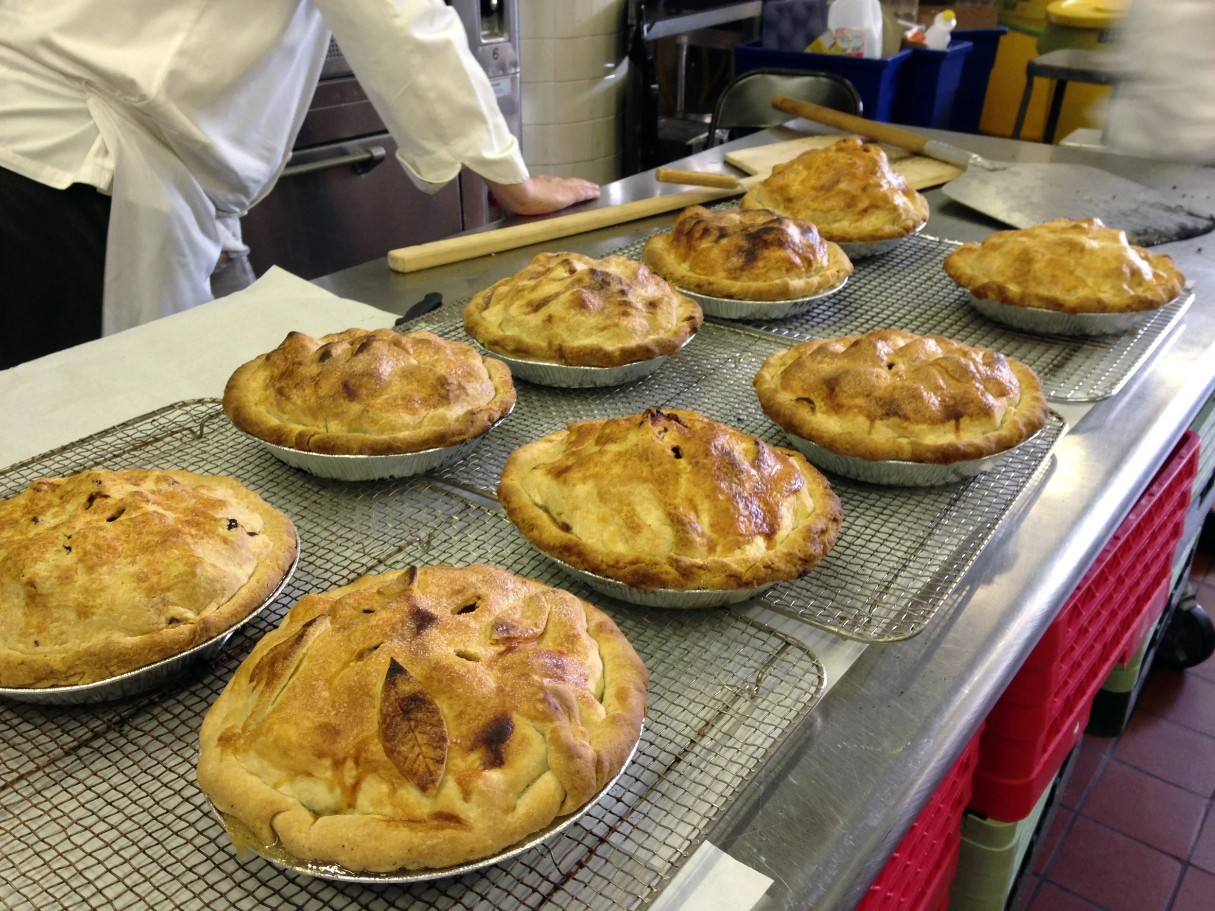 A kitchen full of hot apple pies is never a bad thing.