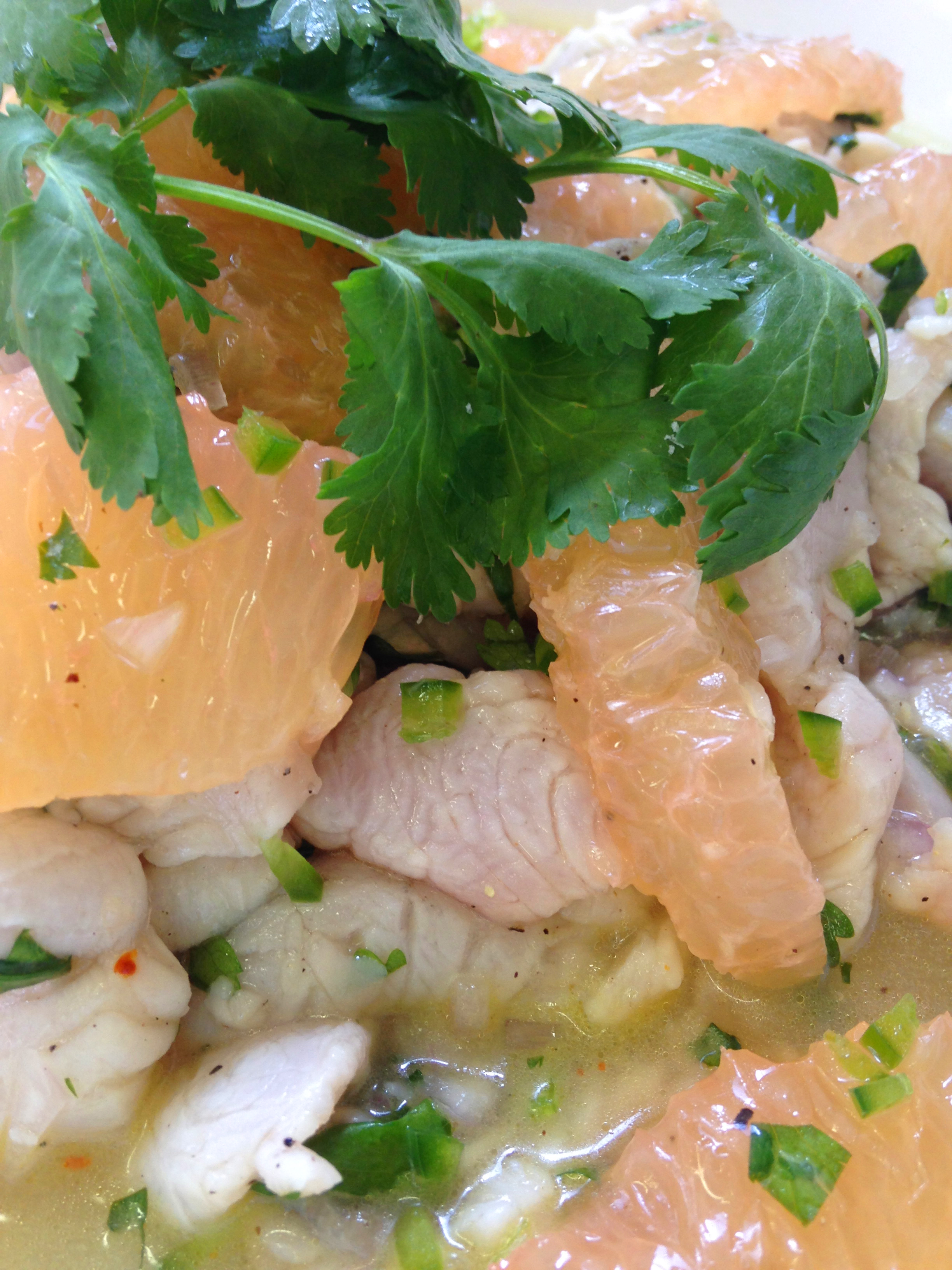 Spanish mackerel ceviche with grapefruit