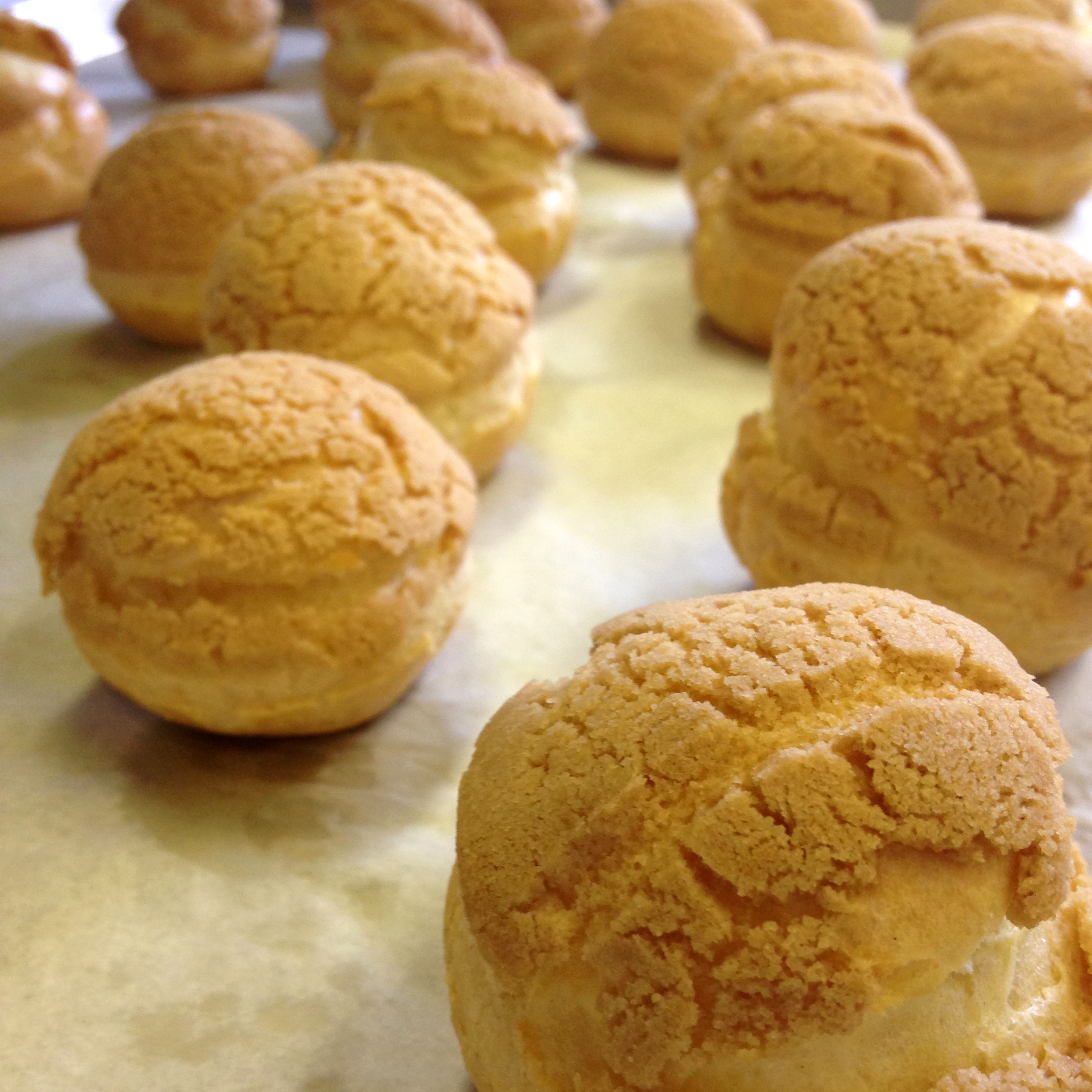Once baked, the puffs have an attractive crackly finish 