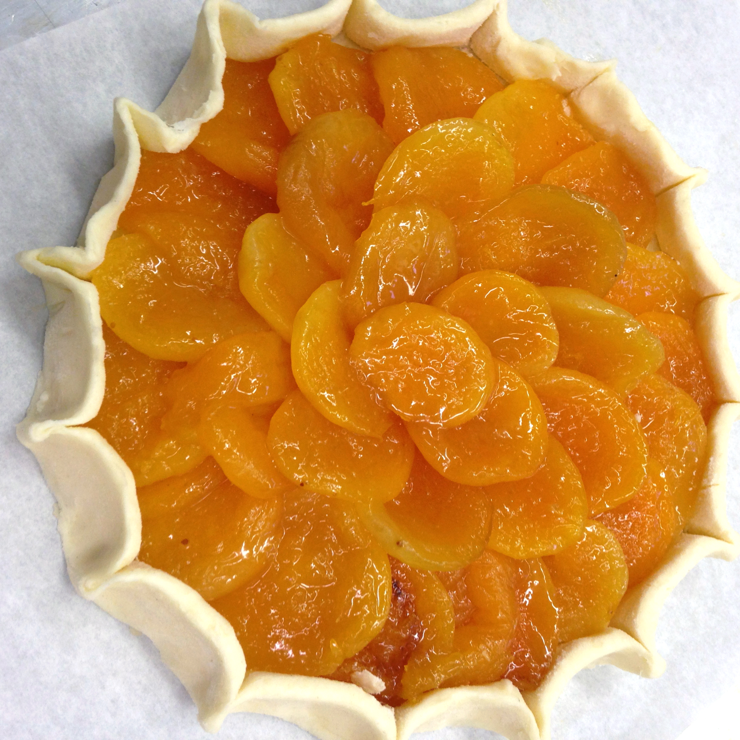 The apricot tart before it went into the oven