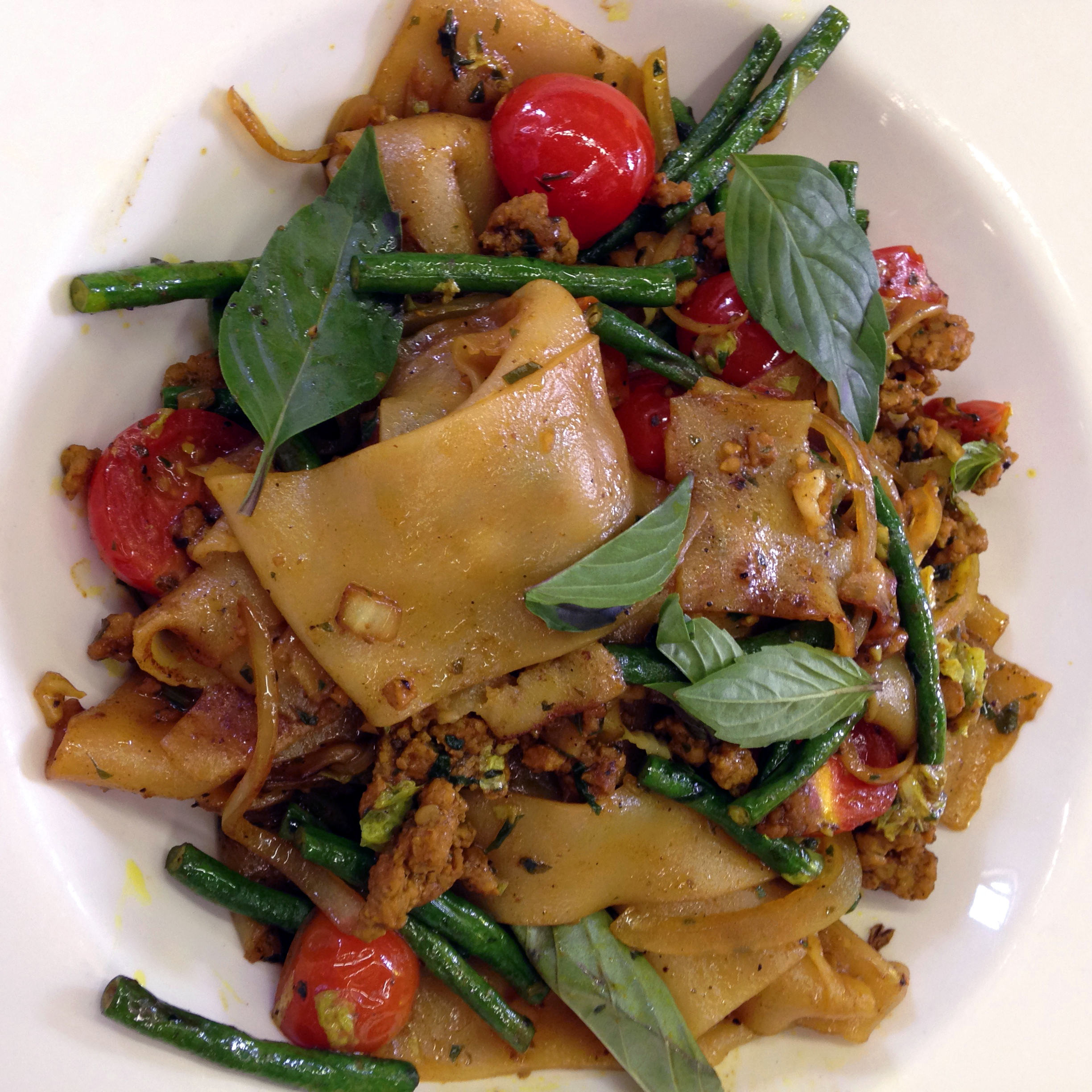 Thai-style drunken noodles made with Johnathan Taylor