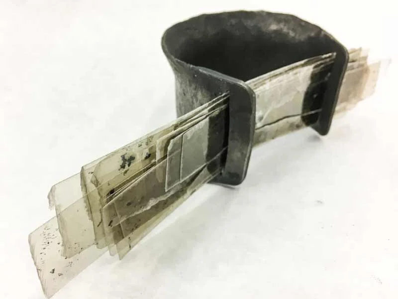 anti-clastic sculptural bracelet with mica detail, 2016