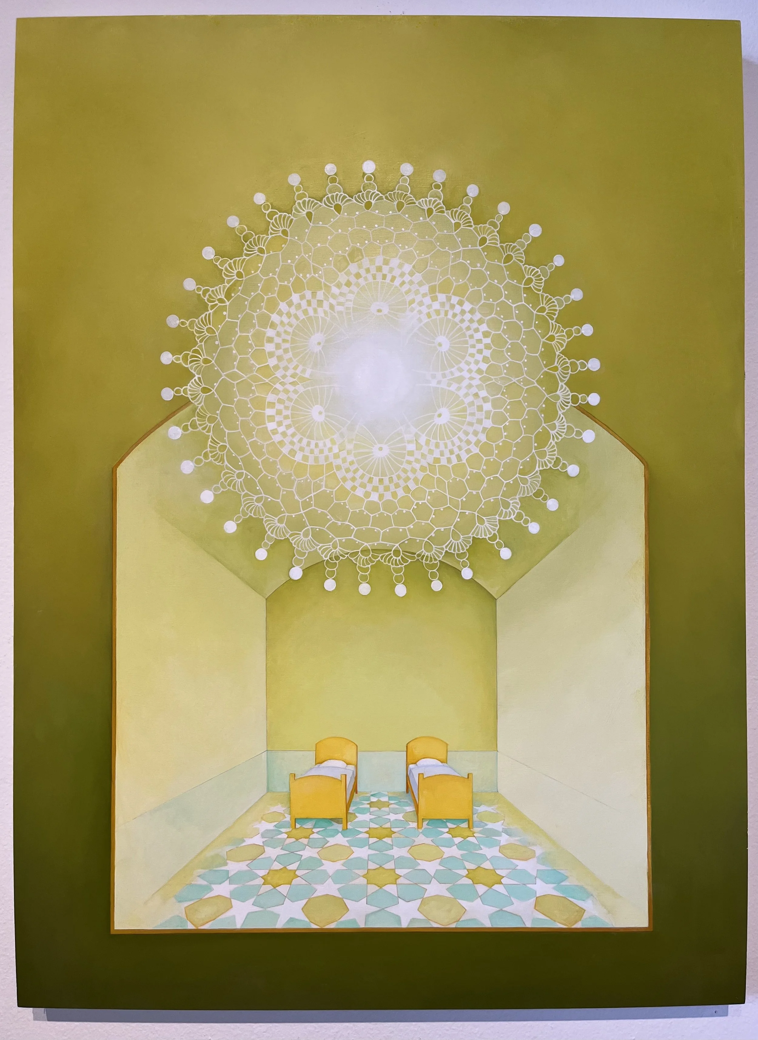  22”x30”, oil on panel (2025) - for every child who does not feel safe to fall asleep at night 