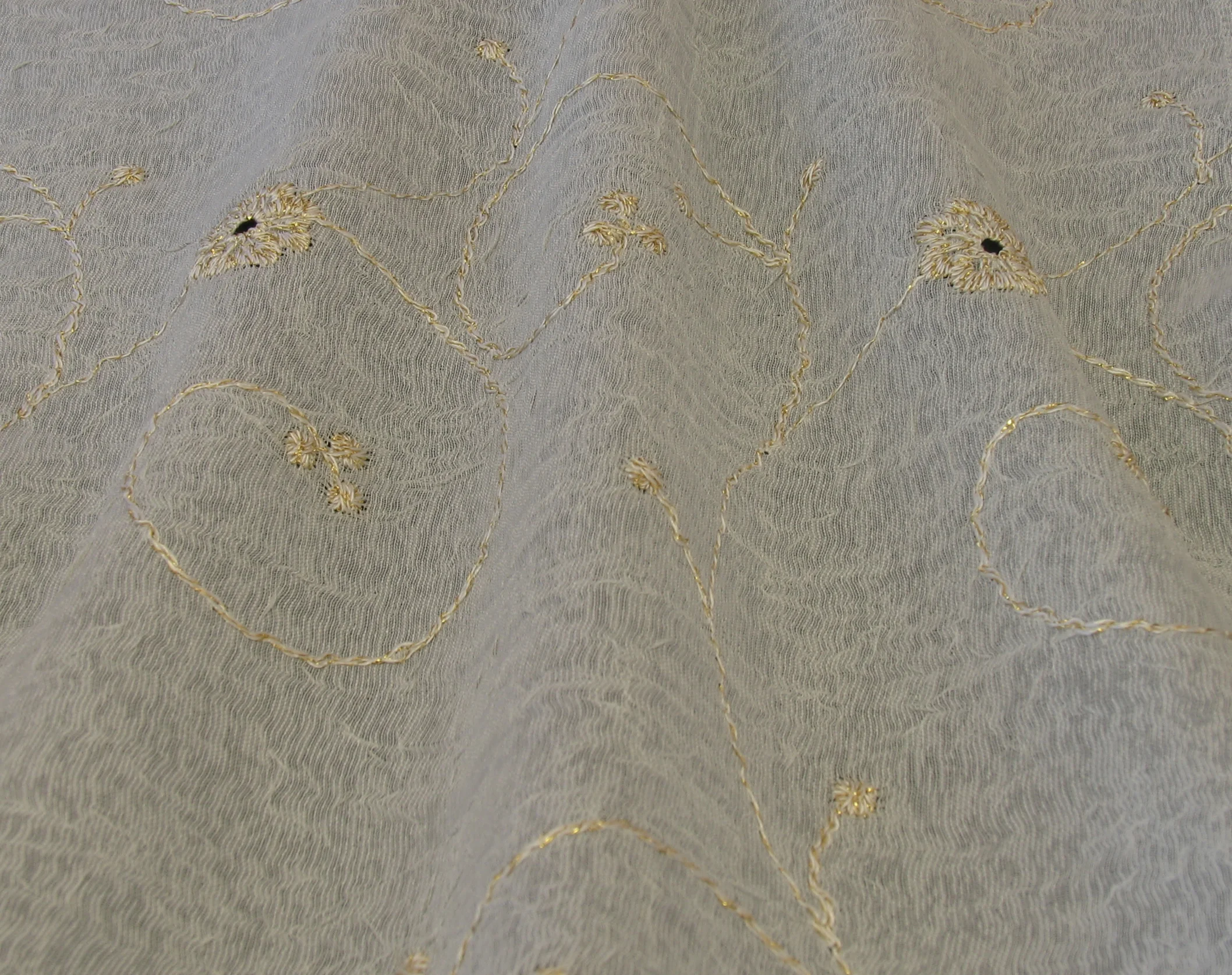Gabrielle Embroidered Sheer Drapery Fabric