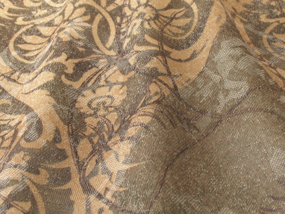 Luxor Embroidered Satin Drapery Fabric — Albert's Window Fashions