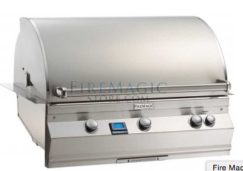 Built-in grill with rotisserie