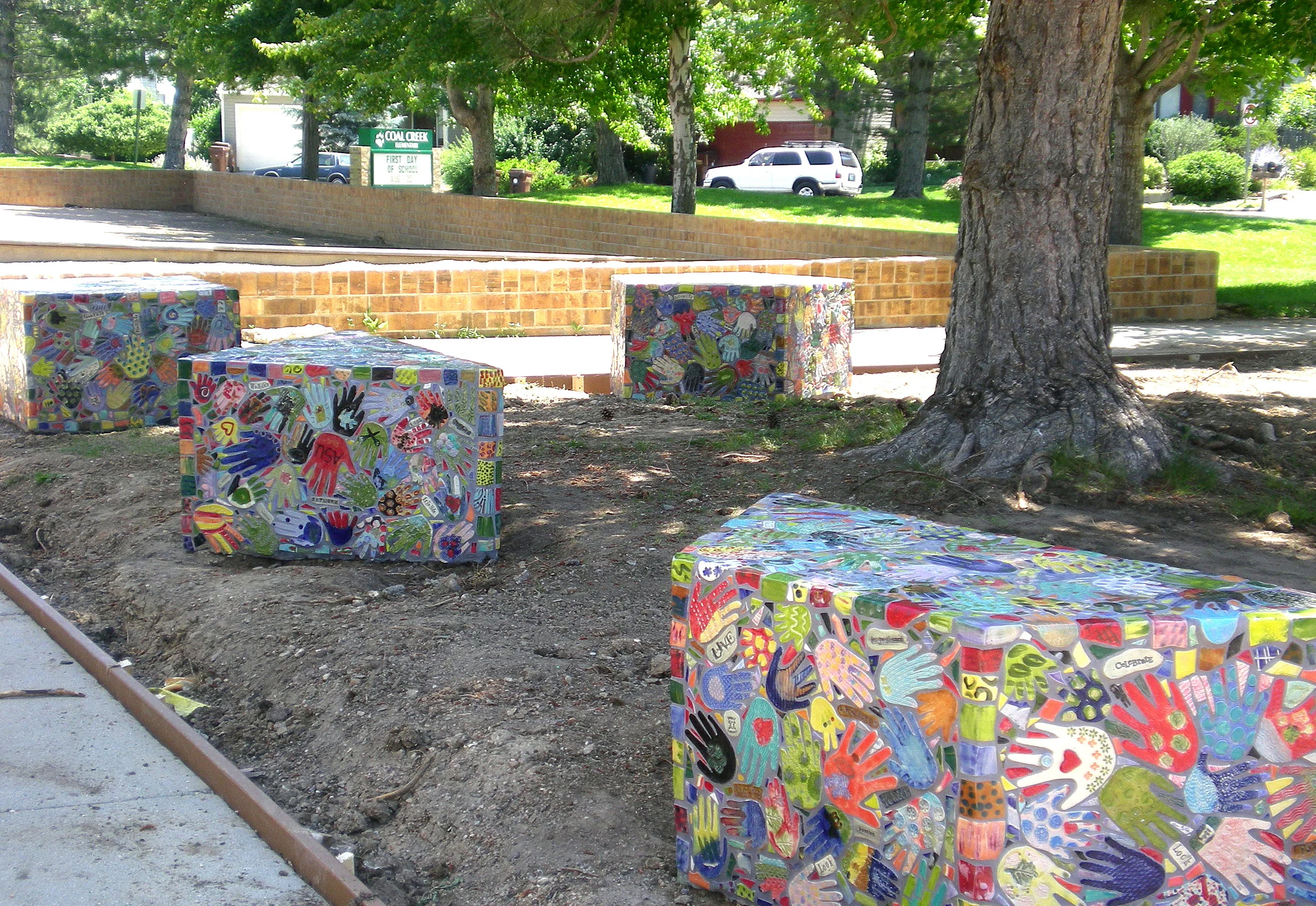 Coal Creek Elementary School Tile Benches