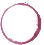A circular, purple and pink graphic design with no discernible objects or scene