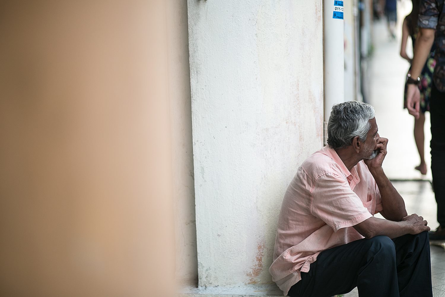 old man in sad mood