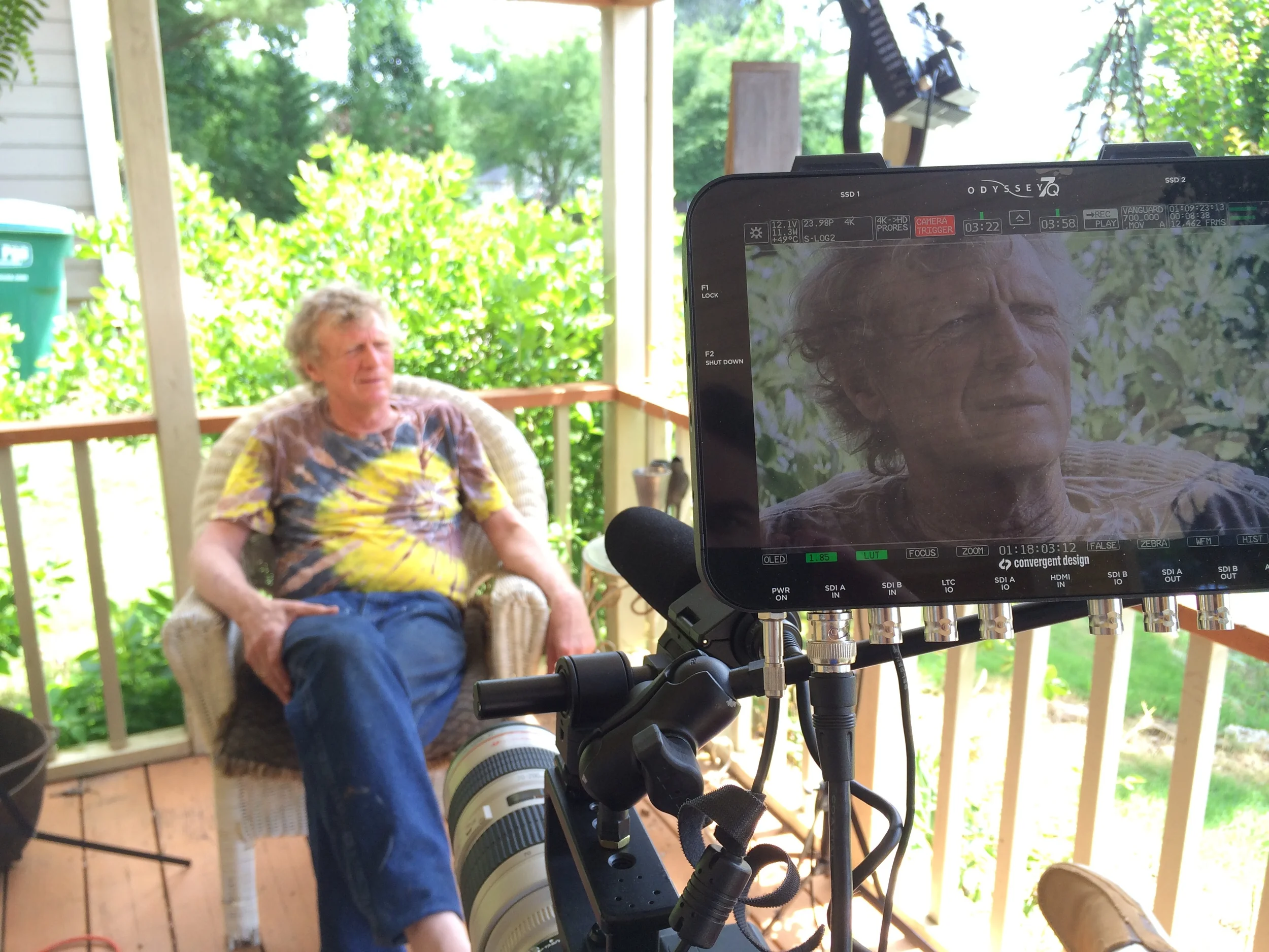 A behind-the-scenes photo of the 4k documentary “Rainbows Are Bad” in Snellville, Georgia, directed by Stephen James Fell.