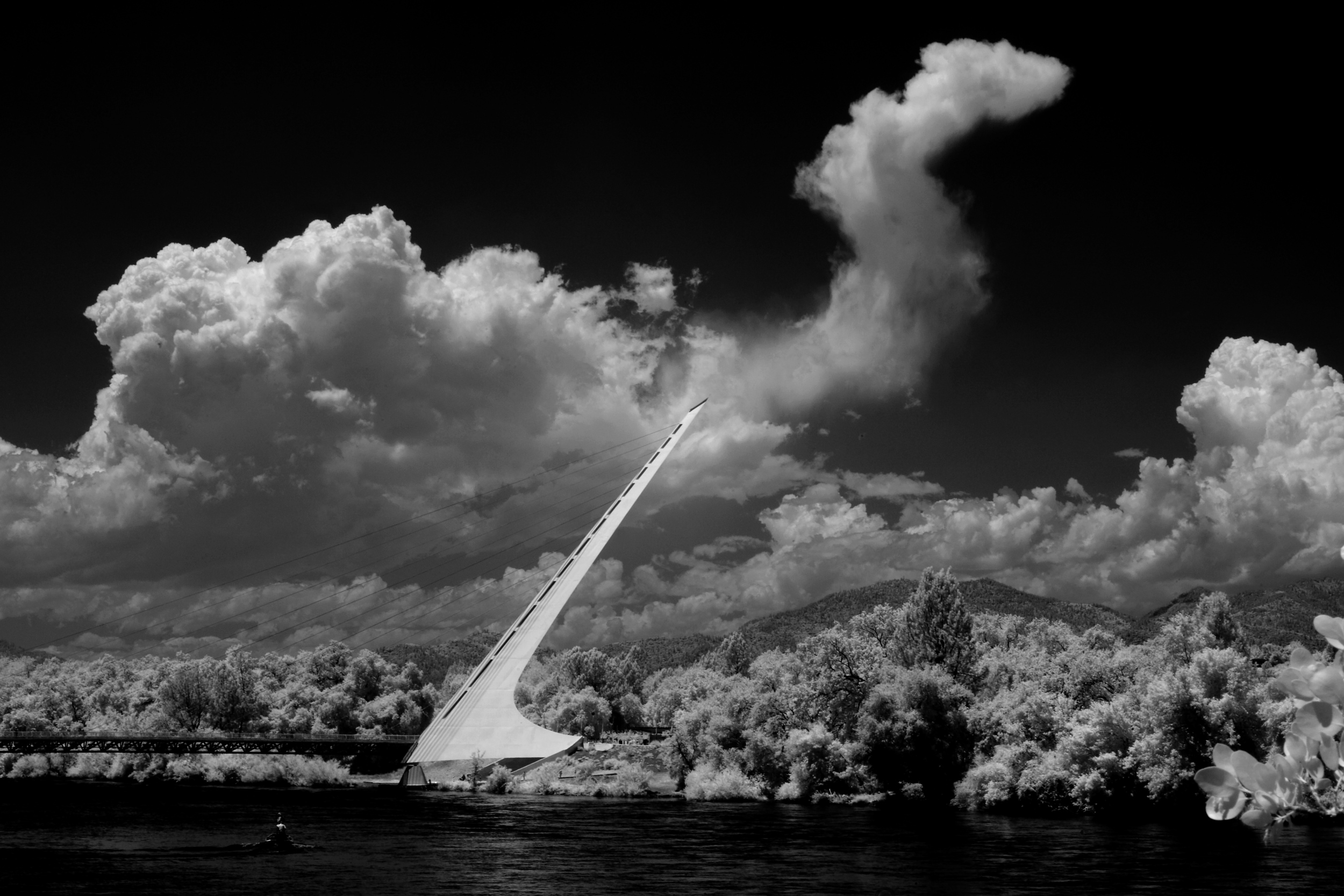   Sun Dial Bridge (inferred capture) - Redding, CA   