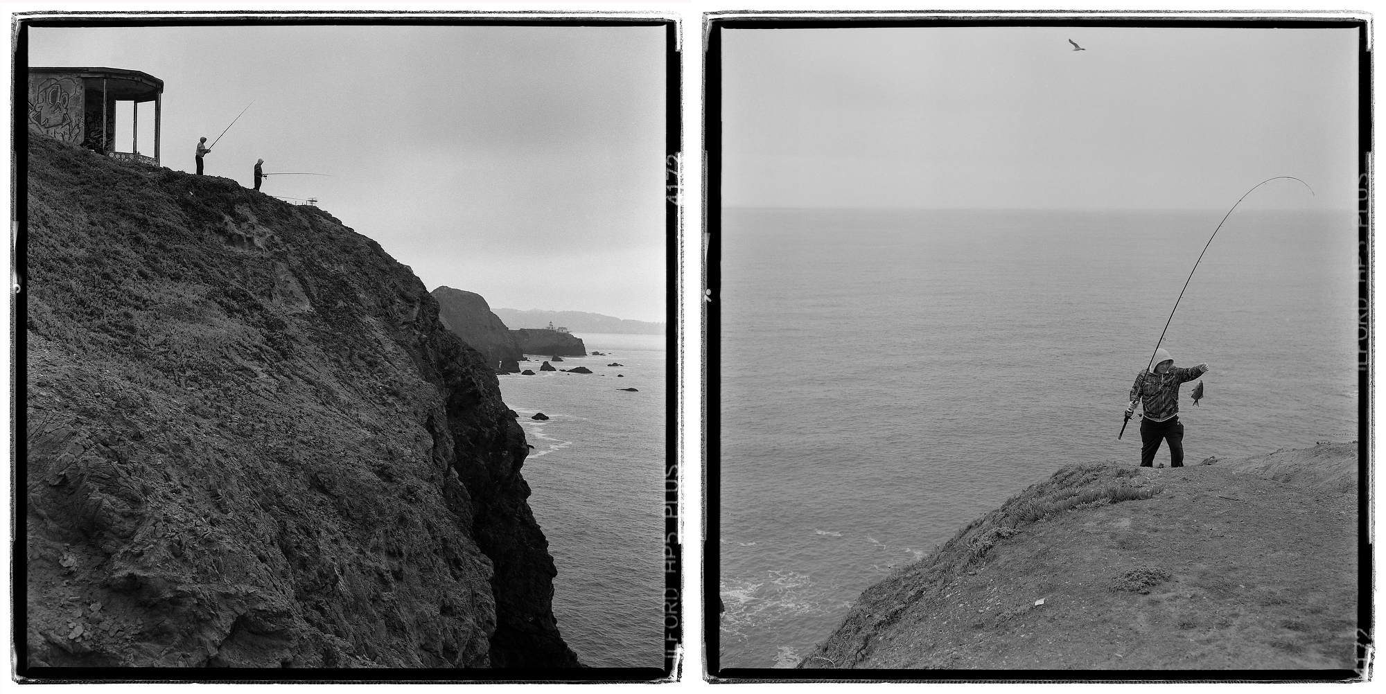   Cliff fishing - Marin Headlands, Marin County, CA  