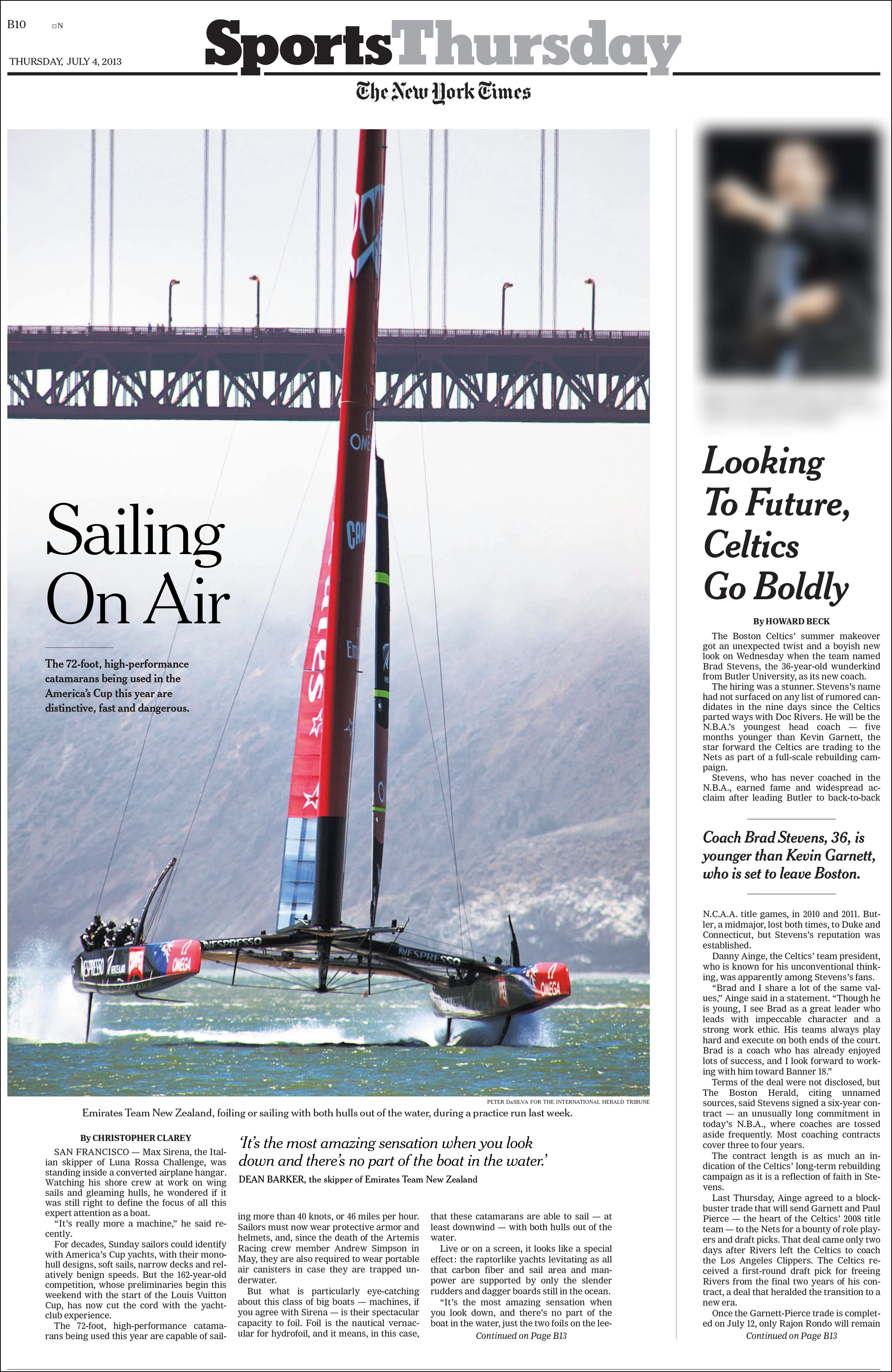 New York Times - Sports cover