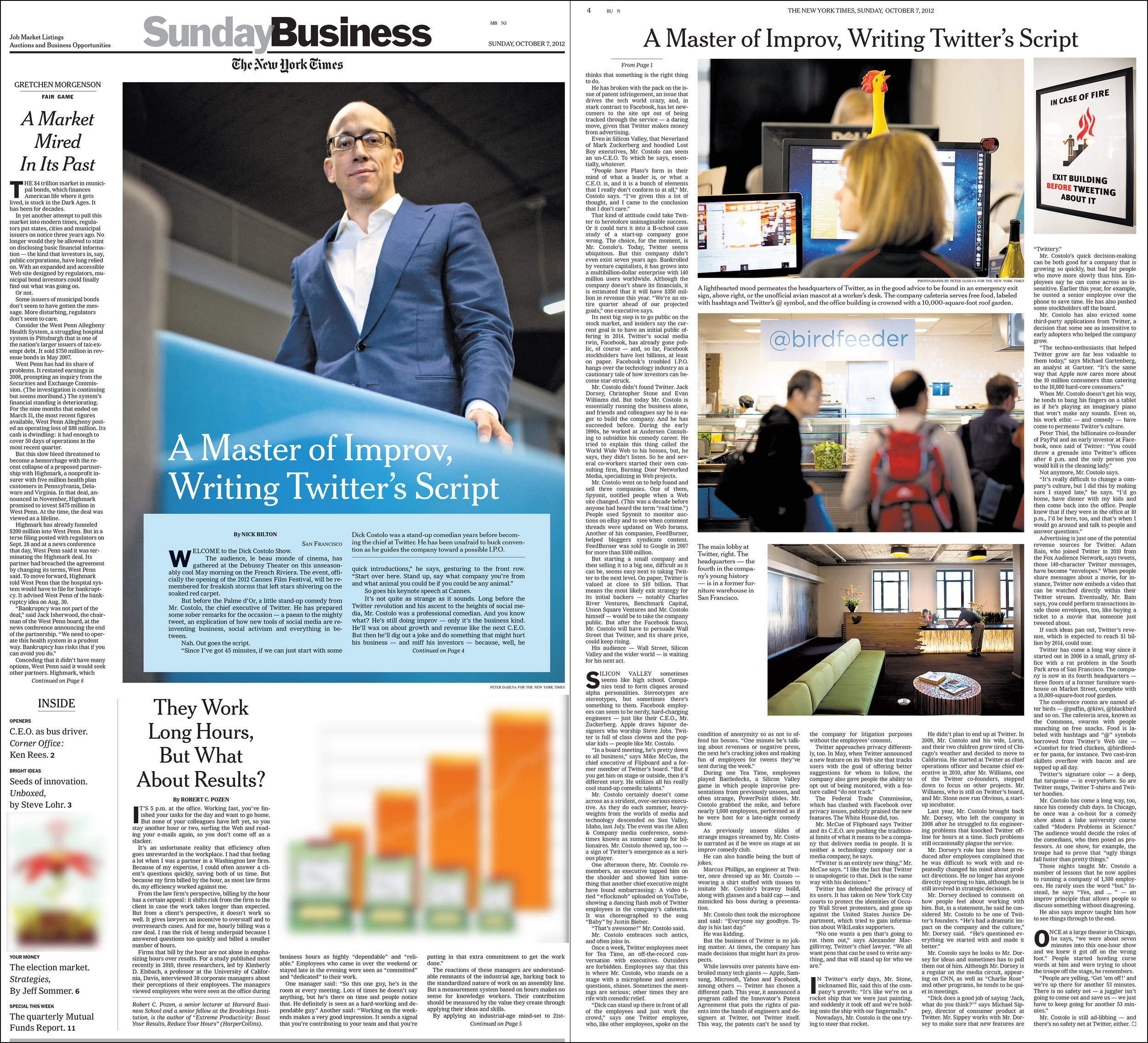 New York Times - Business cover/section