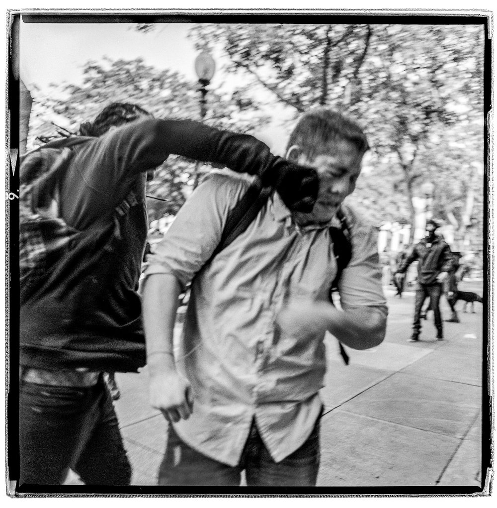 Antifa vs Alt-Right. Berkeley, CA