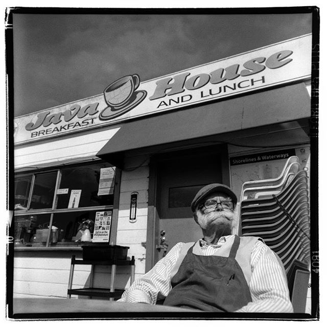 LIFE SQUARED - &ldquo;Philip Papadopoulos - Java House&rdquo; &copy; 2018 Peter DaSilva. #javahousesf #sanfranciscowaterfront #classic #dive #beard #hat #oldsf #film #fullframe 
#rolleiflex #3_5e3 #filmisnotdead #filmlover #6x6 #analog #nophotoshop #