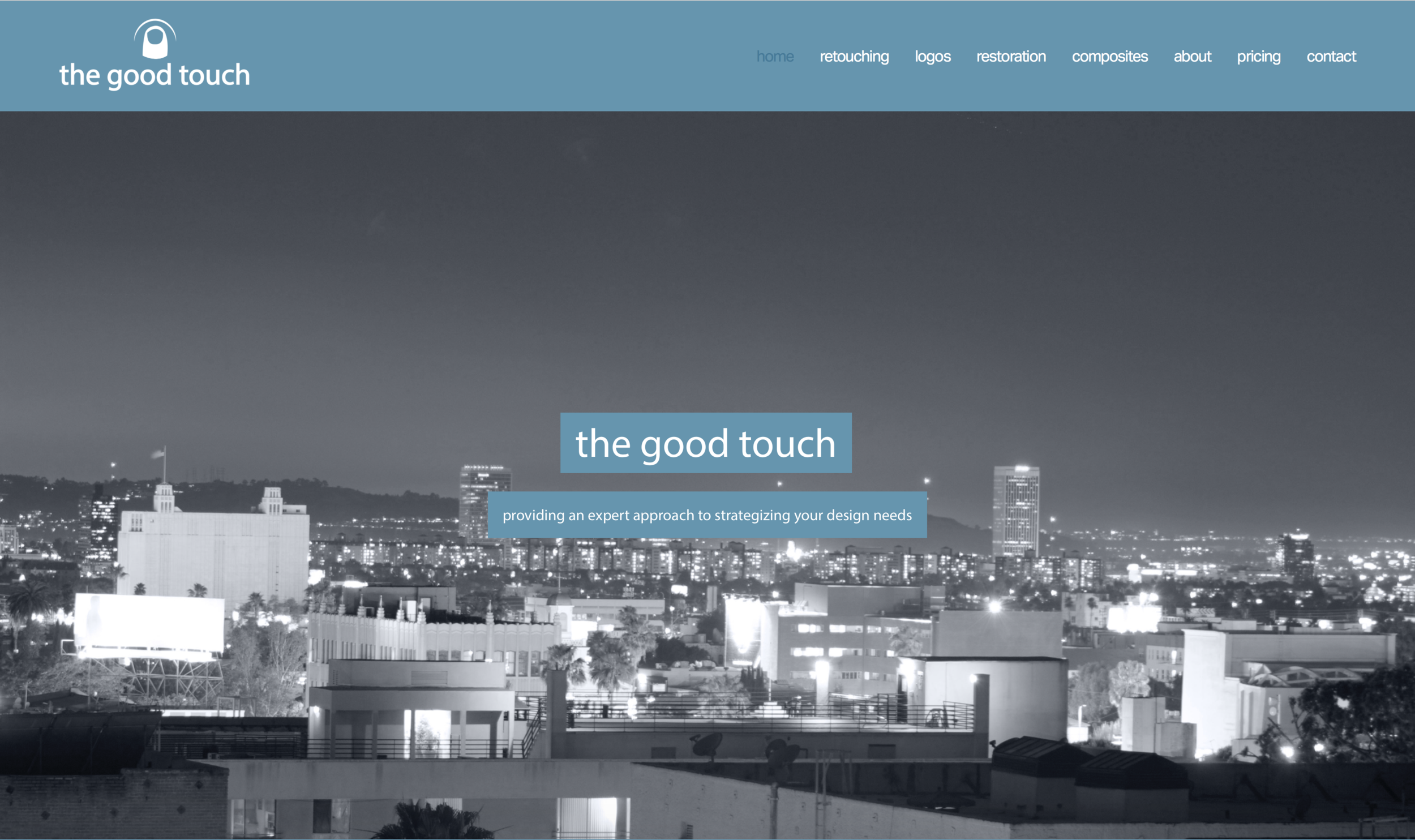 web development for the good touch business. graphic design, branding, logo design, photo manipulation