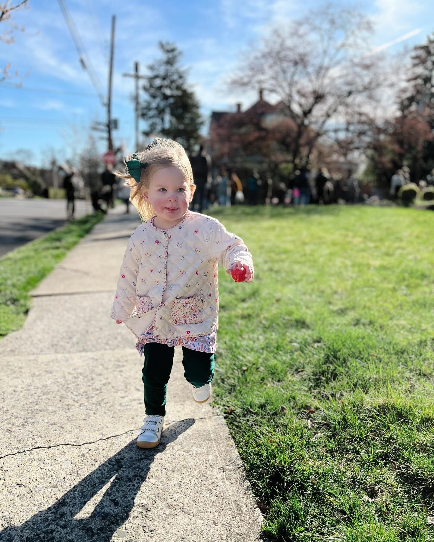 The eggs were hunted! 🐇

And swipe to the end to see Maisie at last years egg hunt in the same jacket 🥹