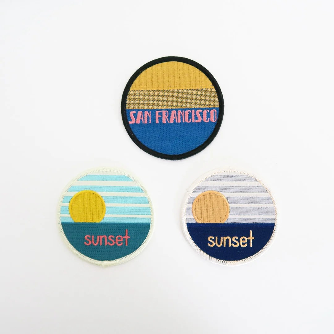sf sunset iron on patches