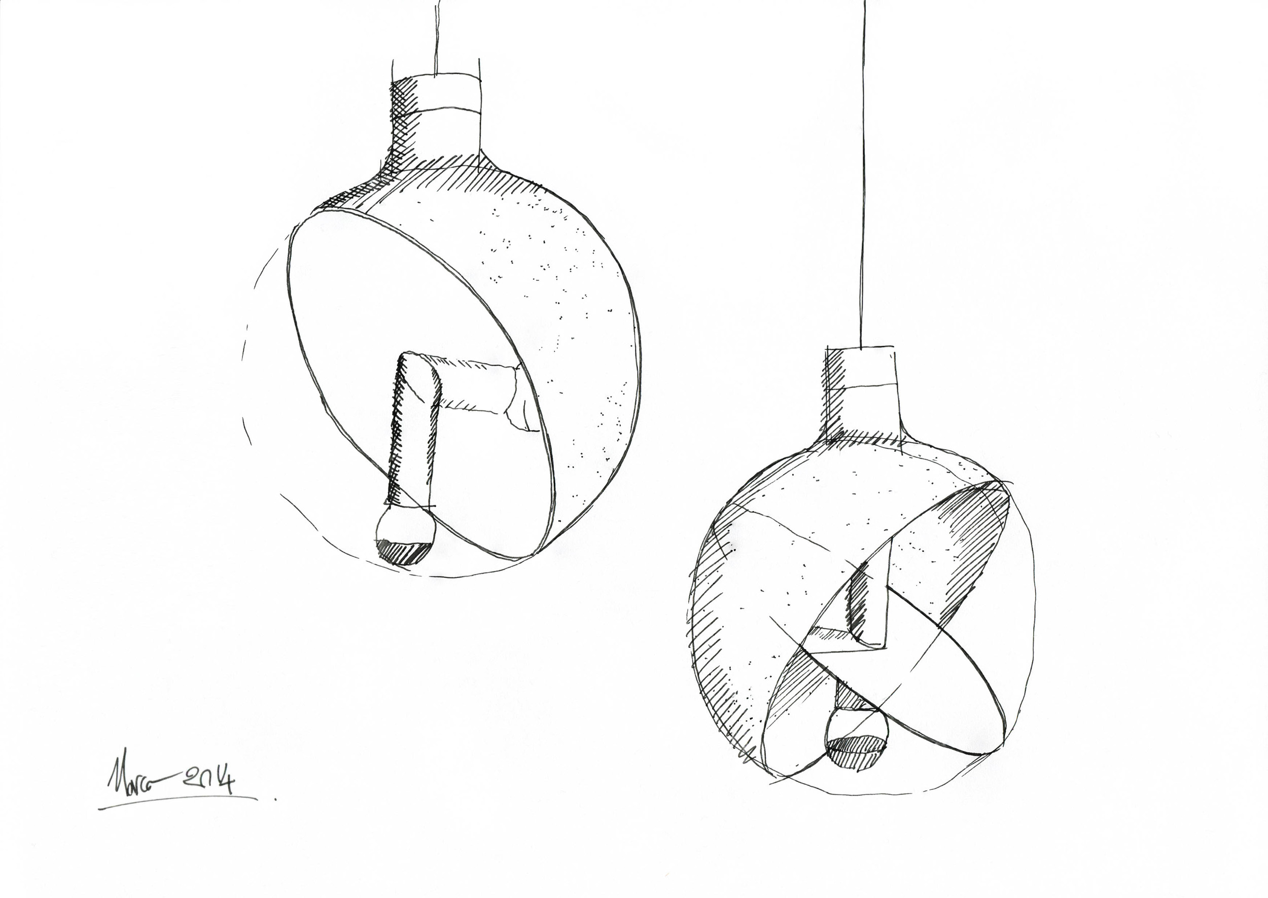 SECTION is the expression of the need I have, ever since I was child, to know what was inside of objects. I often spent hours taking apart toys. Only now, I have the luxury to design a lamp to discover its contents.