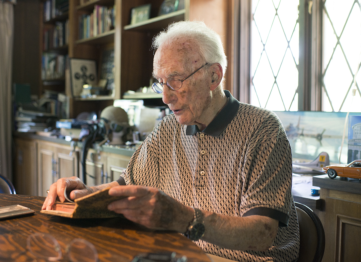 Herb reading from his personal diary about his good friend Lyle being shot down.