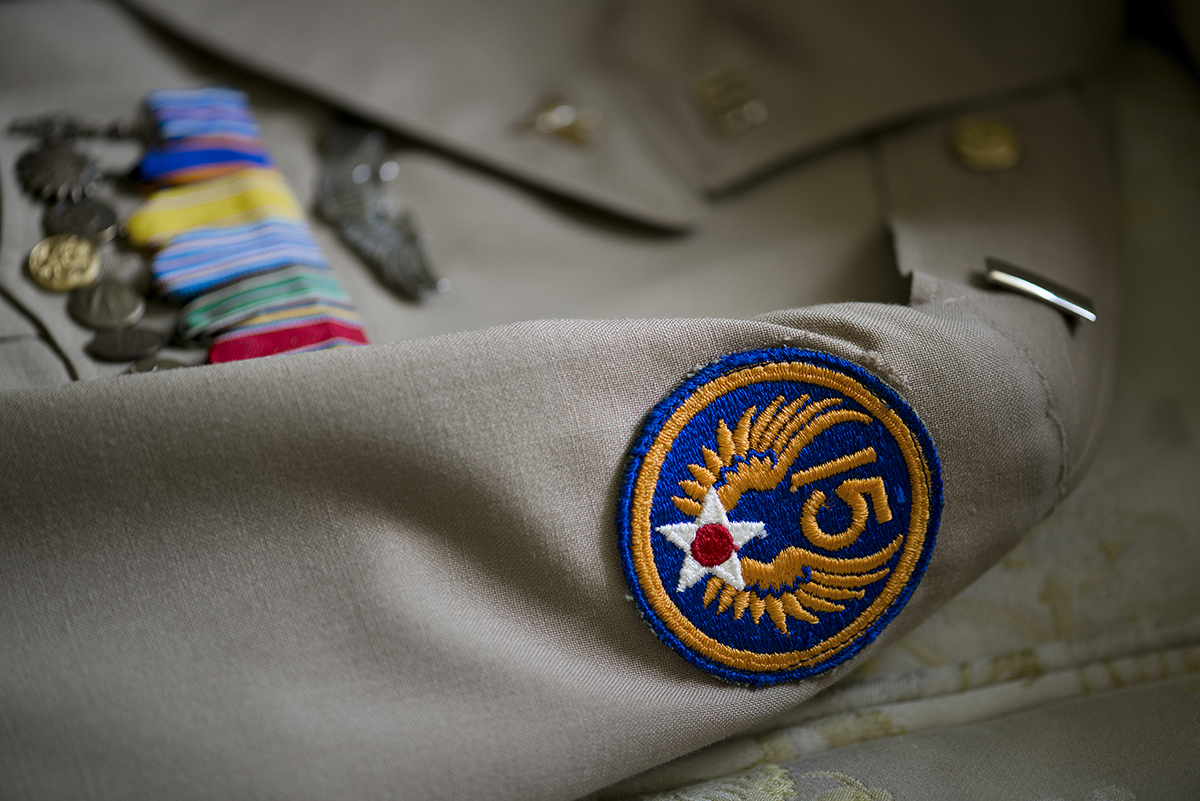 Detail of Herb's Uniform and 15th Air Force Patch