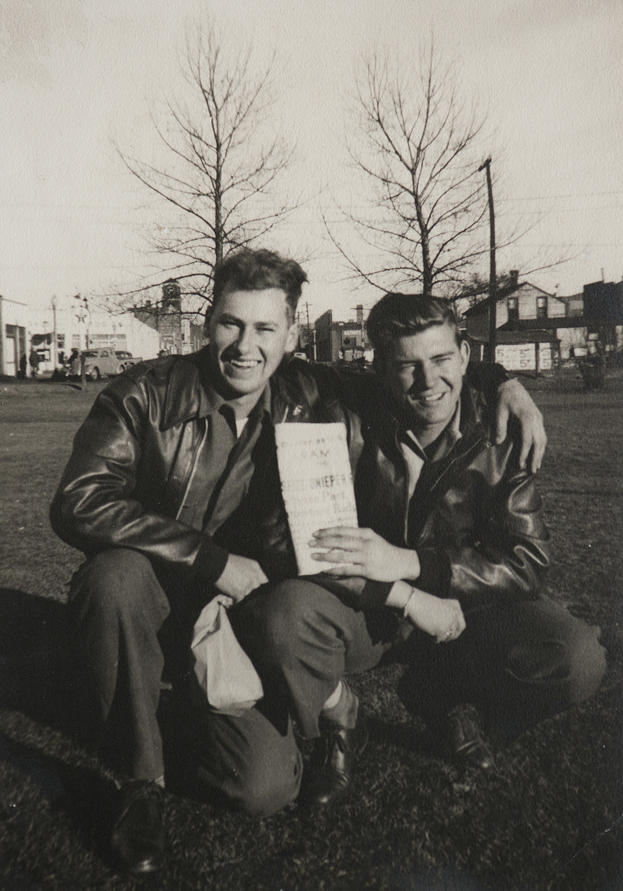 With one of his best friends