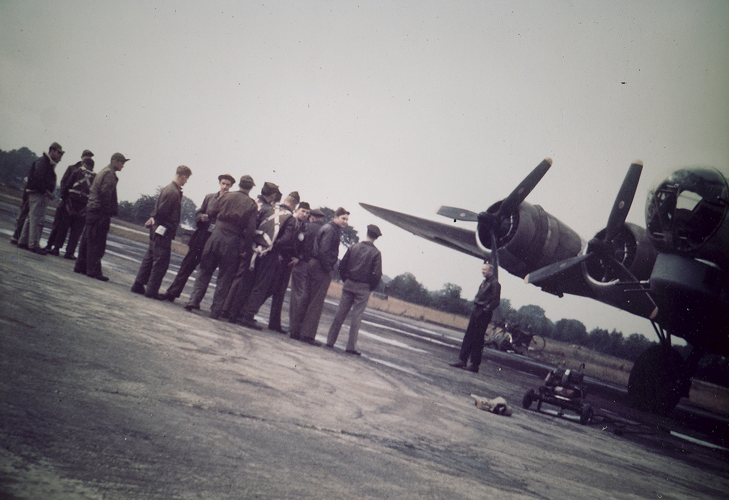 The B-17 ground crew was as important as the bomber crew itself. They kept the planes maintained and repaired after getting shot up by German flak and fighters.