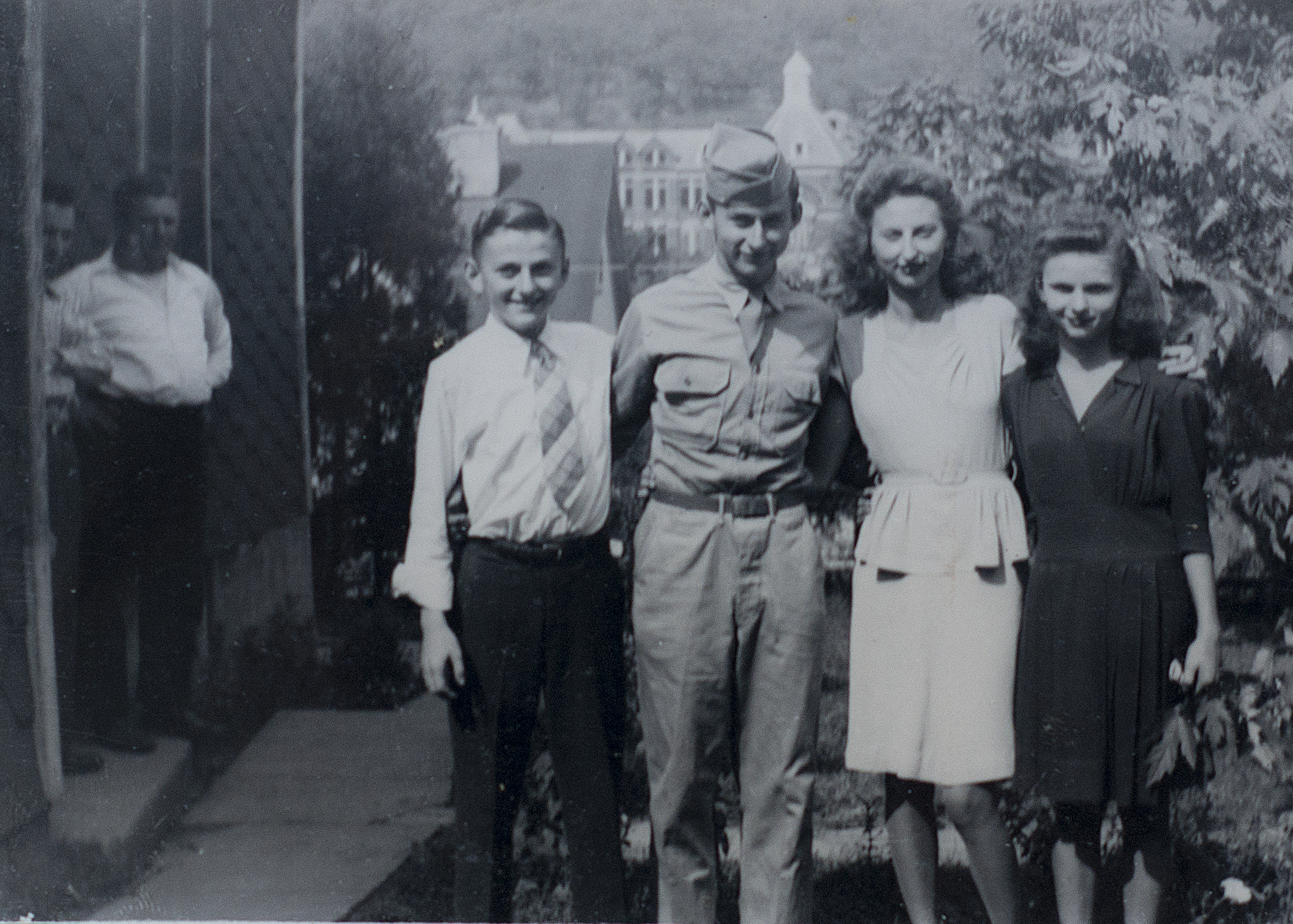 Norb with two of his sisters and one of his younger brothers