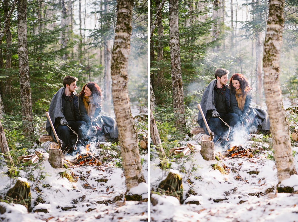 Candid Winter Engagement Photos