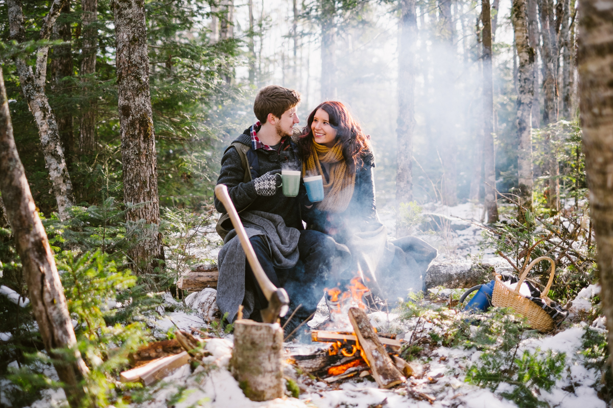 Candid Winter Engagement Photos