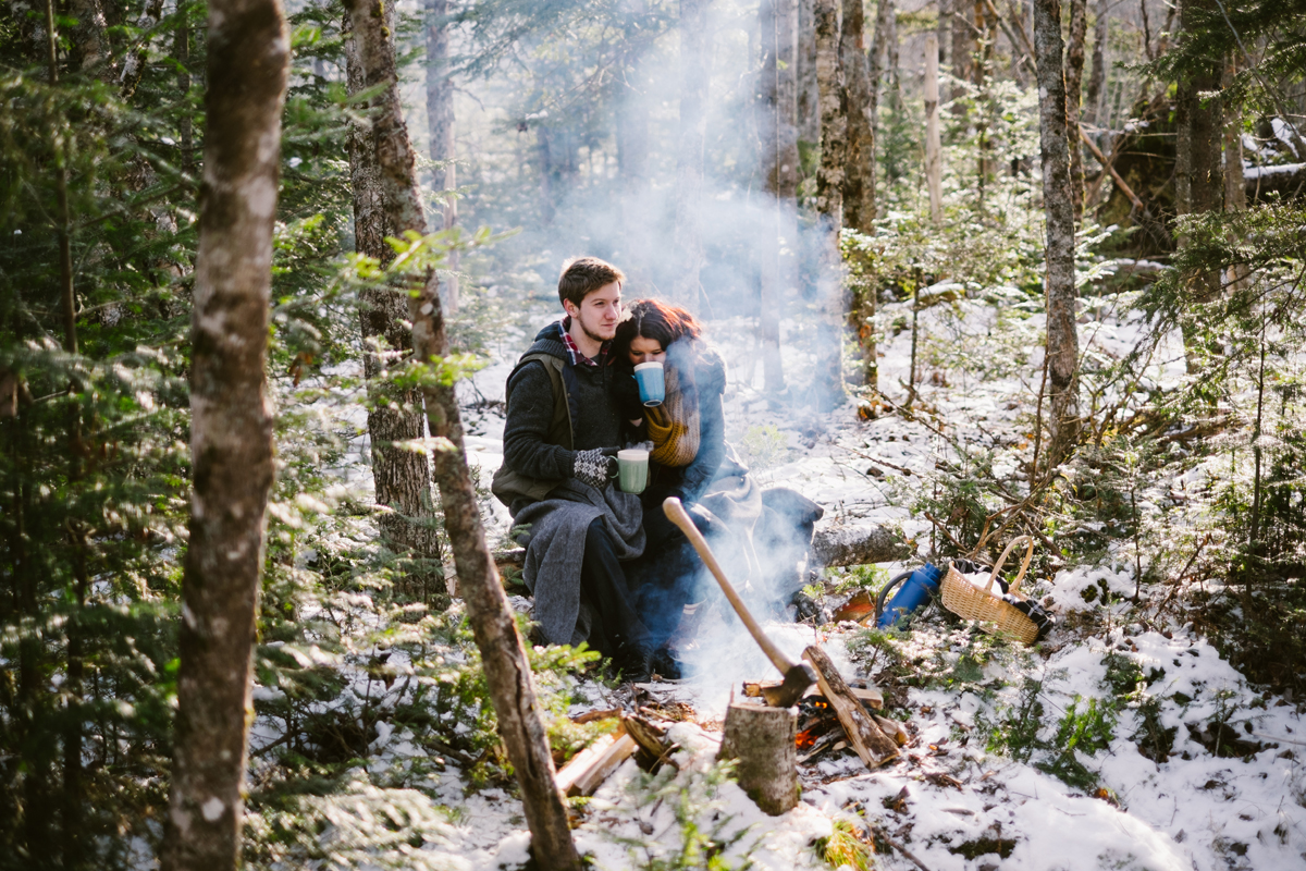 Candid Winter Engagement Photos
