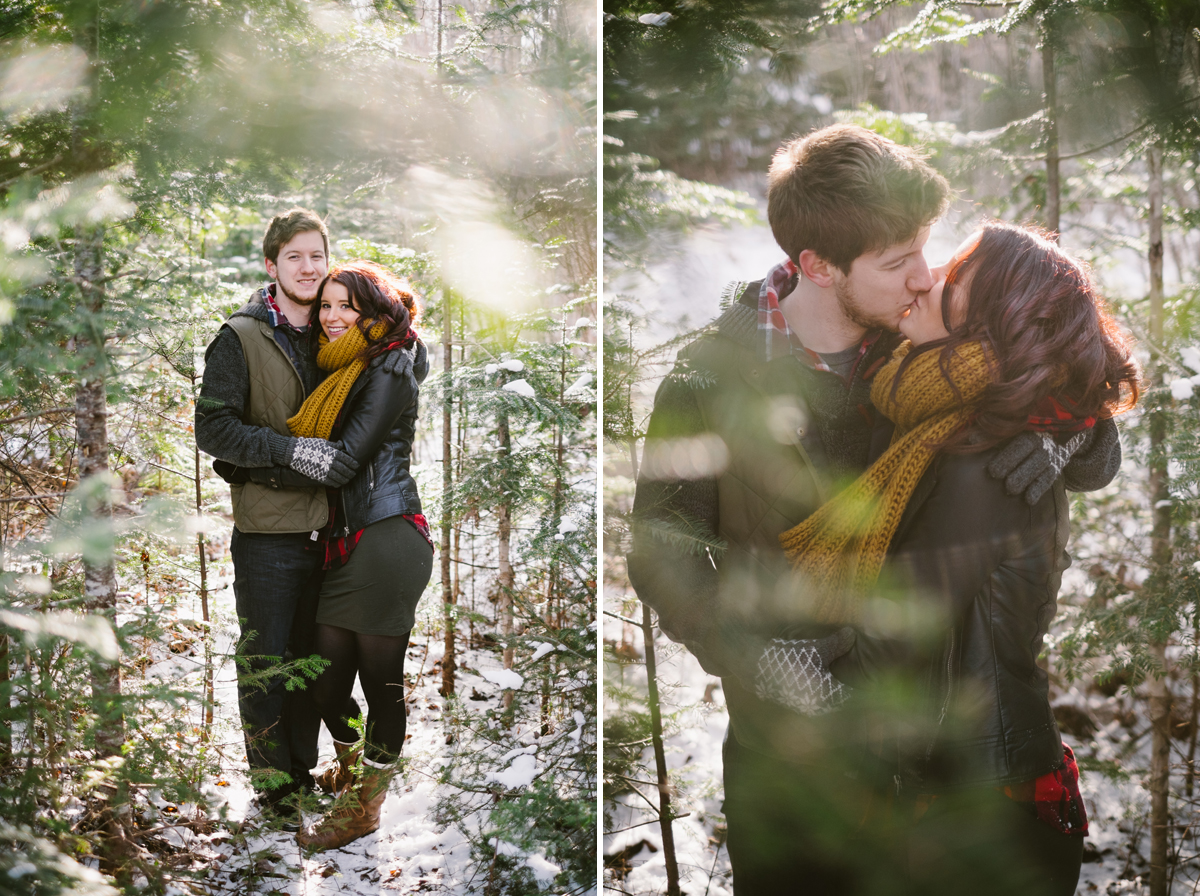 Candid Winter Engagement Photos