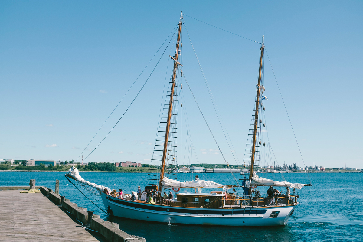 halifax nova scotia tall ship wedding backyard reception