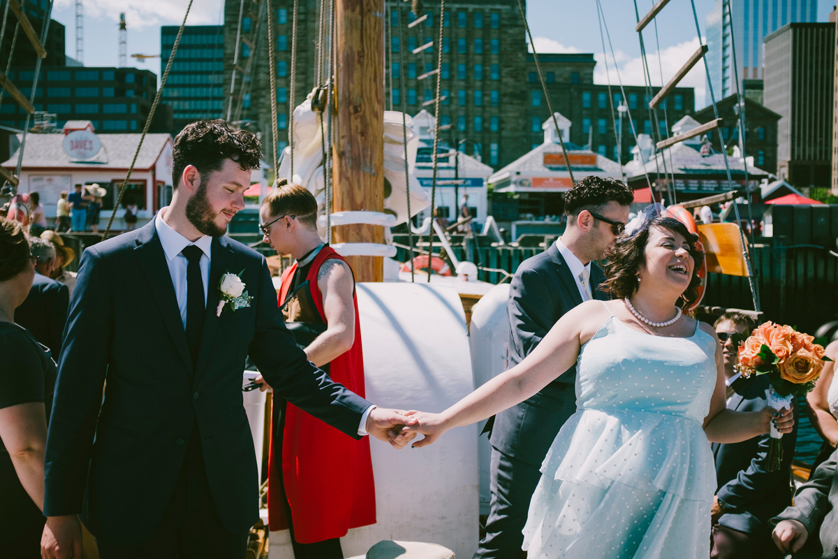 halifax nova scotia tall ship wedding backyard reception