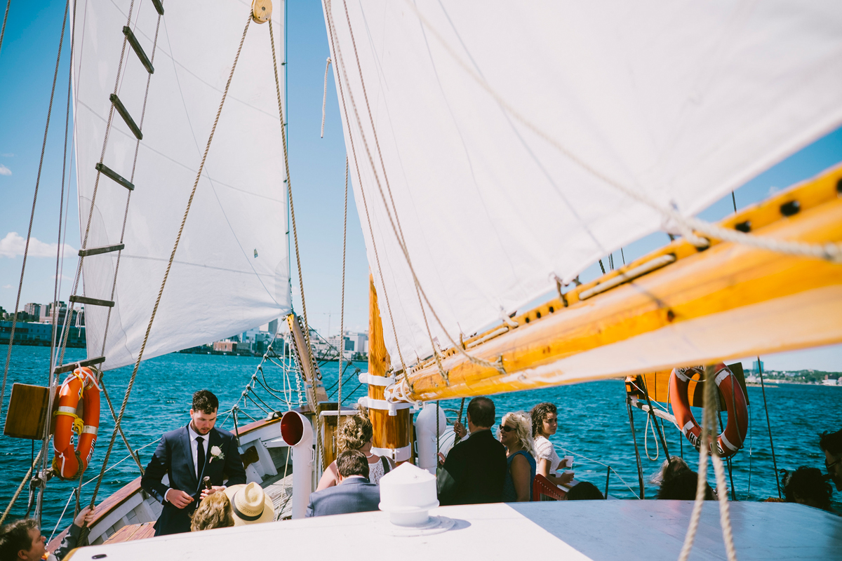 halifax nova scotia tall ship wedding backyard reception