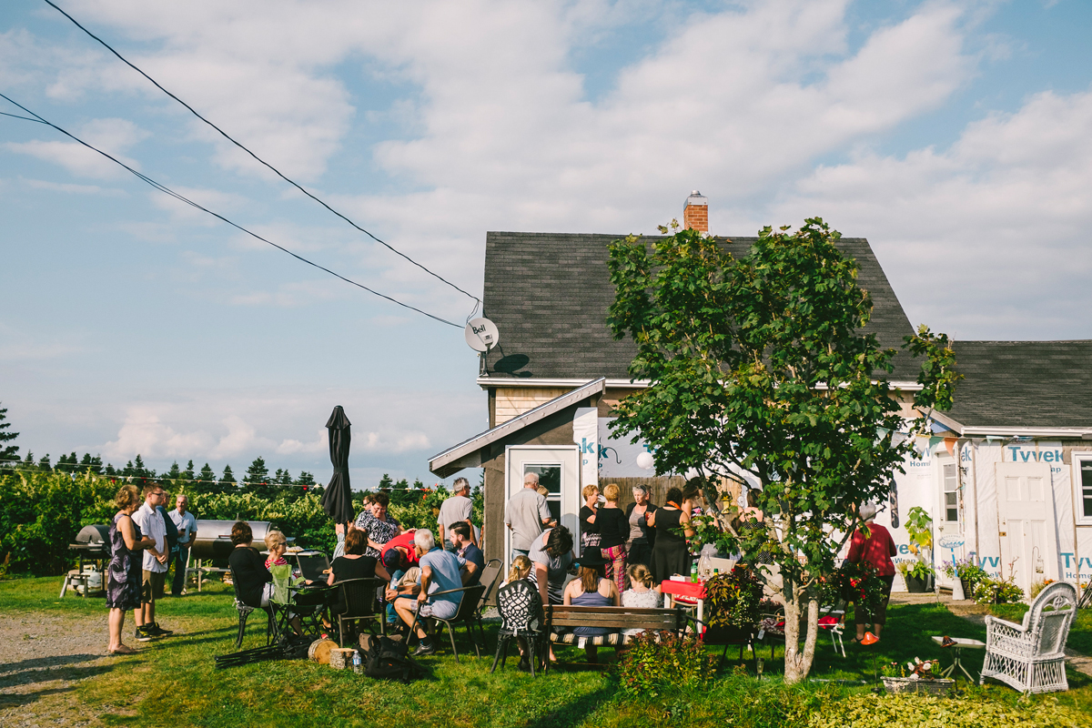 halifax nova scotia tall ship wedding backyard reception