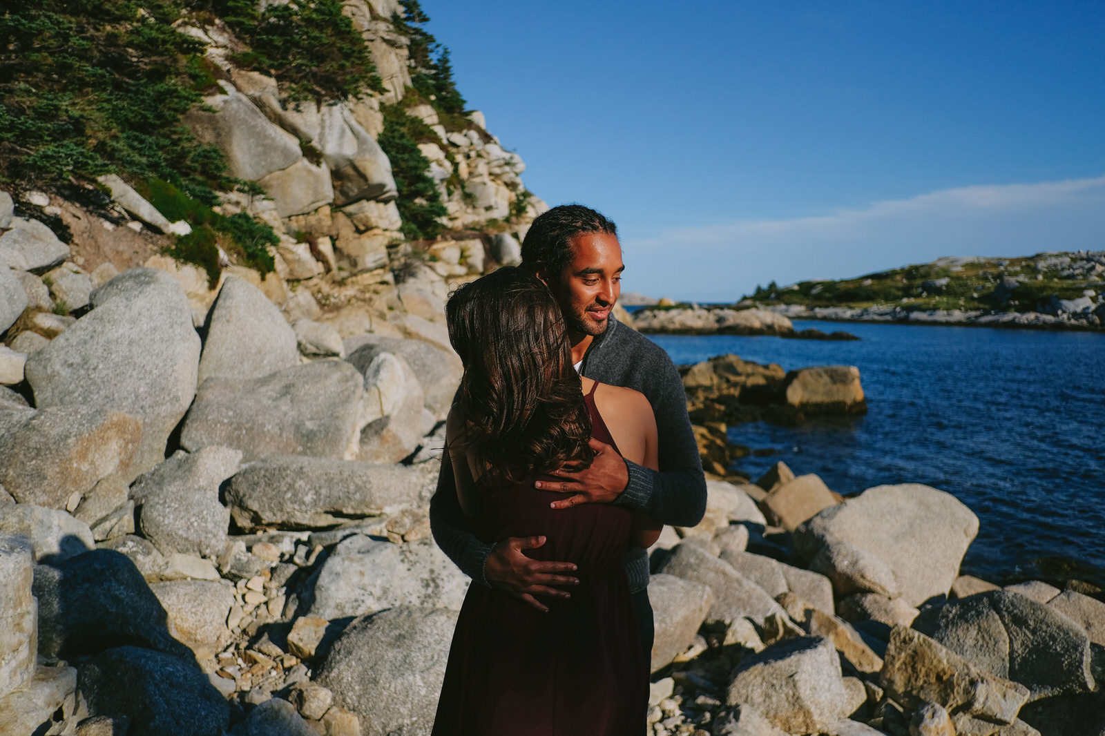 polly cove nova scotia engagement photo session