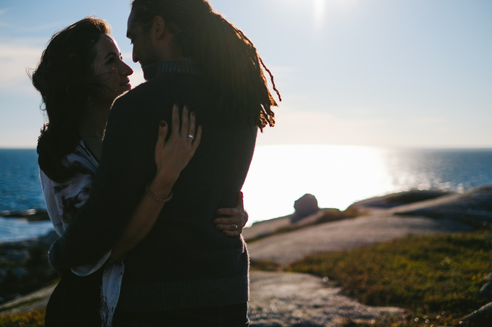 polly cove nova scotia engagement photo session