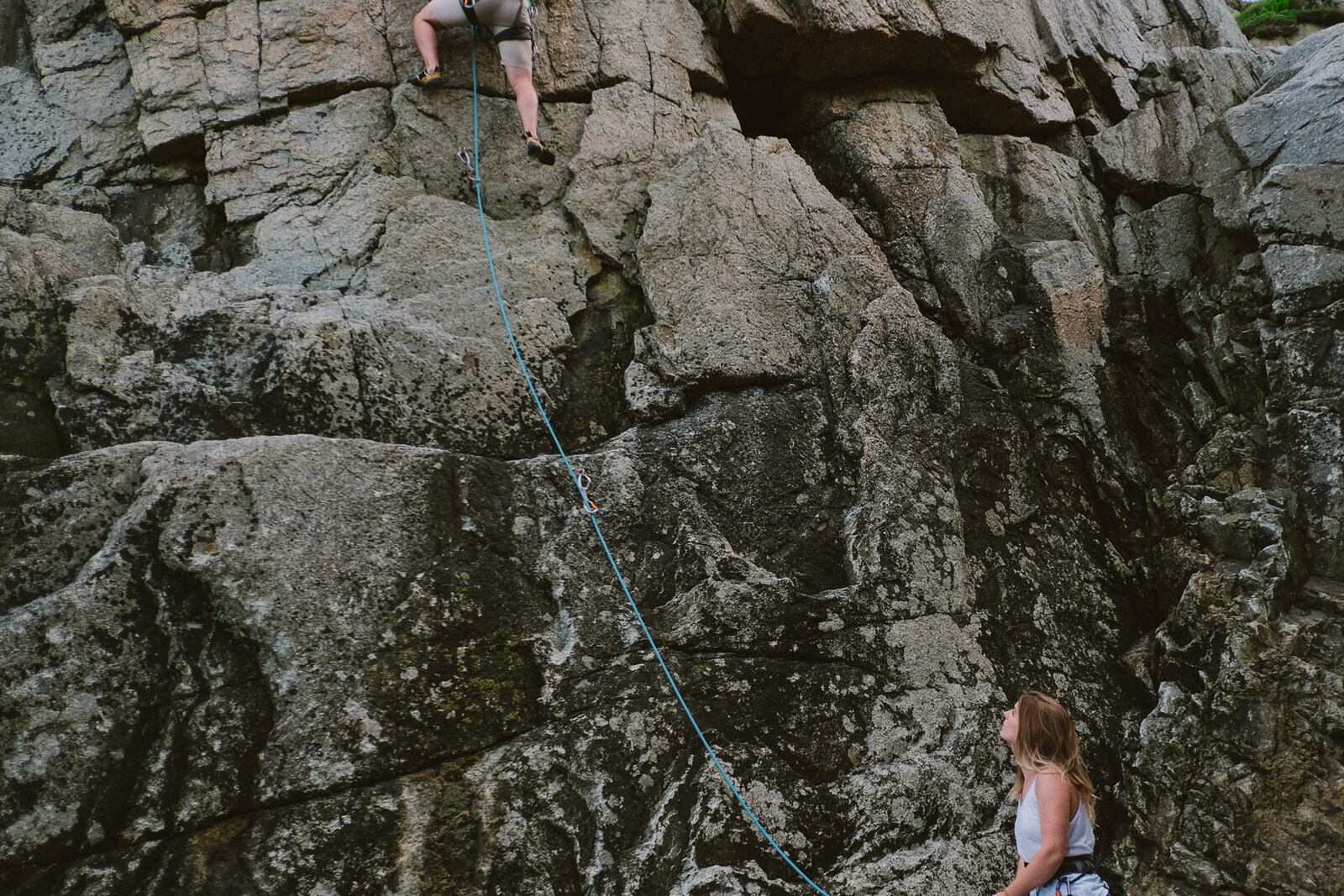 Rock Climbing Engagement Session at Chebucto Head