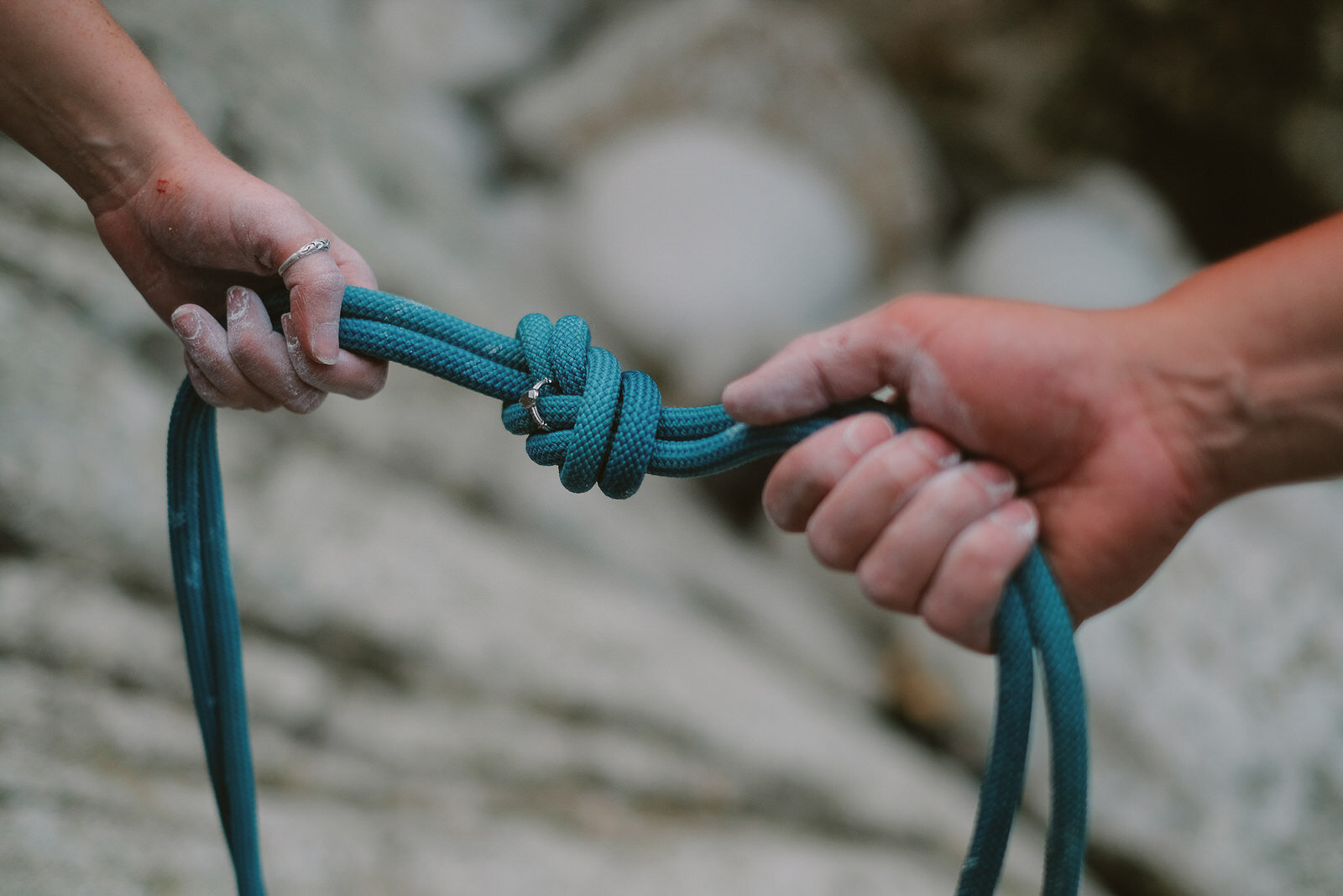 Rock Climbing Engagement Session at Chebucto Head