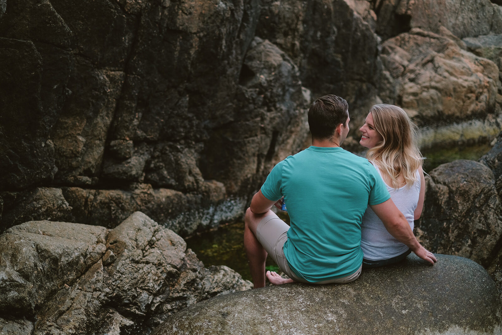 Rock Climbing Engagement Session at Chebucto Head