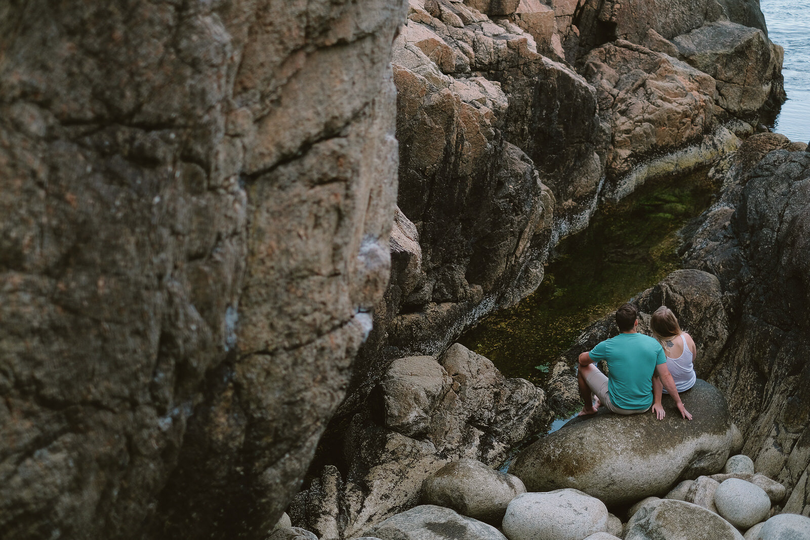 Rock Climbing Engagement Session at Chebucto Head